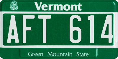 VT license plate AFT614