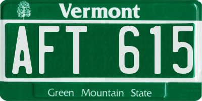 VT license plate AFT615