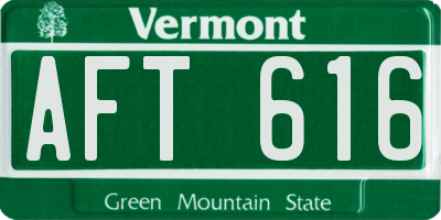 VT license plate AFT616