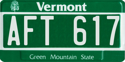 VT license plate AFT617