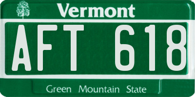 VT license plate AFT618