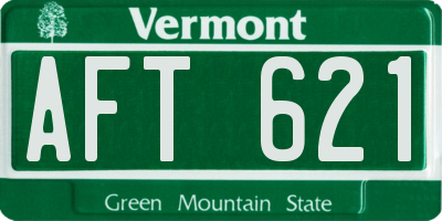 VT license plate AFT621