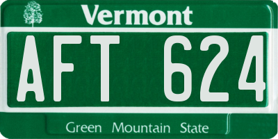VT license plate AFT624