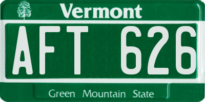 VT license plate AFT626