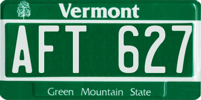 VT license plate AFT627