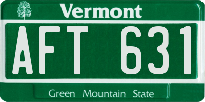 VT license plate AFT631