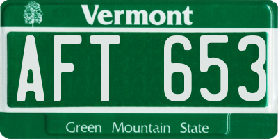 VT license plate AFT653