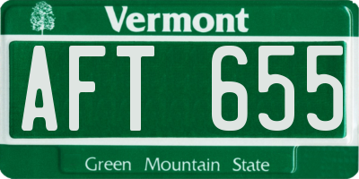 VT license plate AFT655