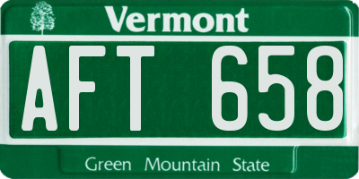 VT license plate AFT658