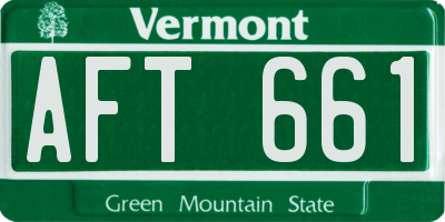 VT license plate AFT661
