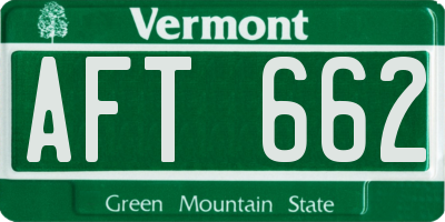 VT license plate AFT662