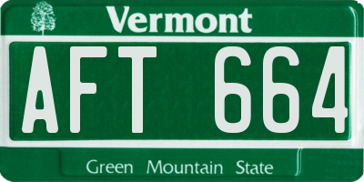 VT license plate AFT664
