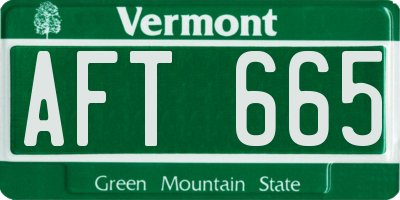 VT license plate AFT665
