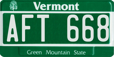 VT license plate AFT668