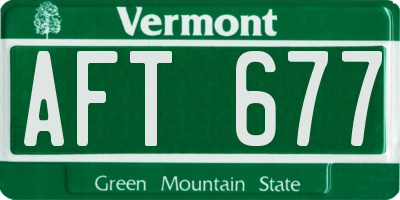 VT license plate AFT677