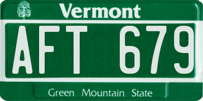 VT license plate AFT679