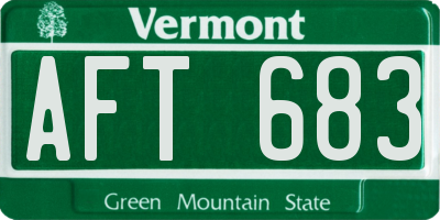 VT license plate AFT683