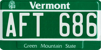 VT license plate AFT686