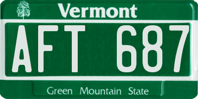 VT license plate AFT687