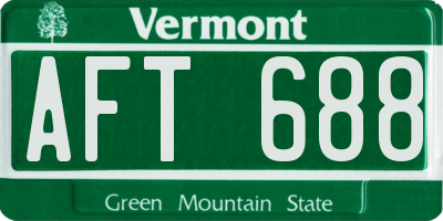 VT license plate AFT688