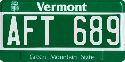 VT license plate AFT689