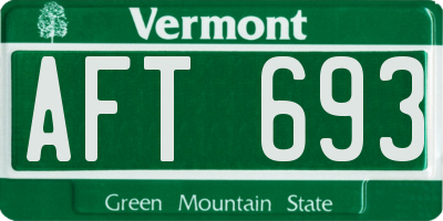 VT license plate AFT693