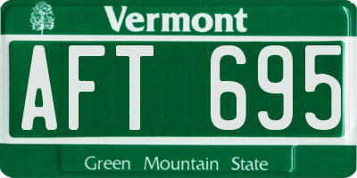 VT license plate AFT695