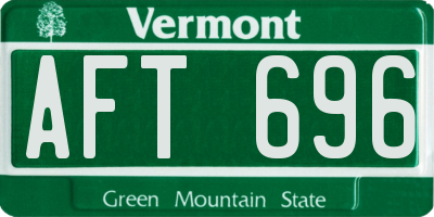 VT license plate AFT696