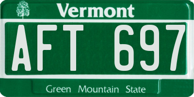 VT license plate AFT697