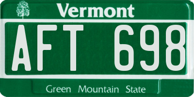 VT license plate AFT698
