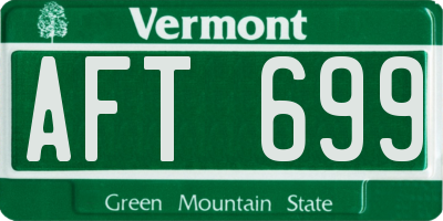 VT license plate AFT699