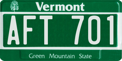 VT license plate AFT701