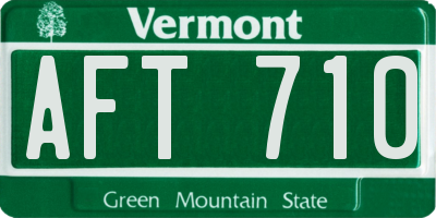 VT license plate AFT710