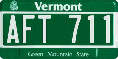 VT license plate AFT711