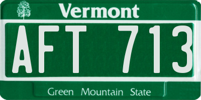 VT license plate AFT713