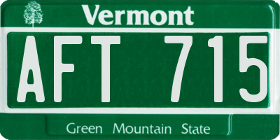 VT license plate AFT715