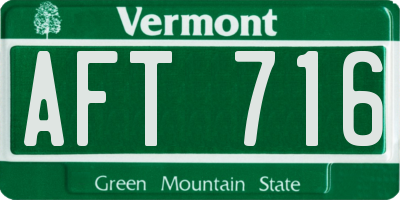 VT license plate AFT716