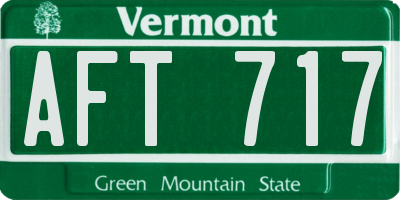 VT license plate AFT717