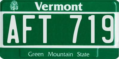 VT license plate AFT719