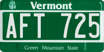 VT license plate AFT725