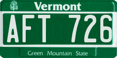 VT license plate AFT726
