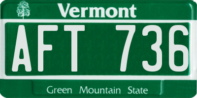 VT license plate AFT736
