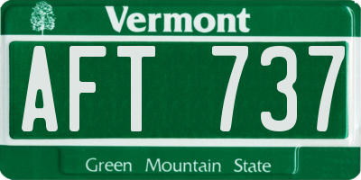 VT license plate AFT737