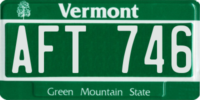 VT license plate AFT746