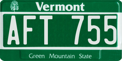 VT license plate AFT755