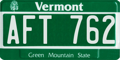 VT license plate AFT762