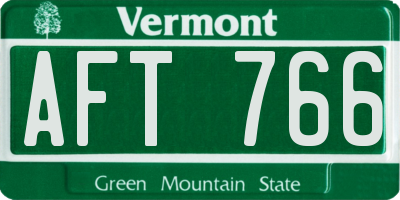 VT license plate AFT766