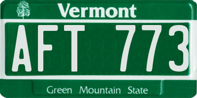 VT license plate AFT773