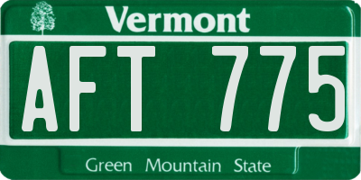 VT license plate AFT775
