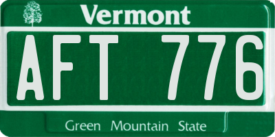 VT license plate AFT776